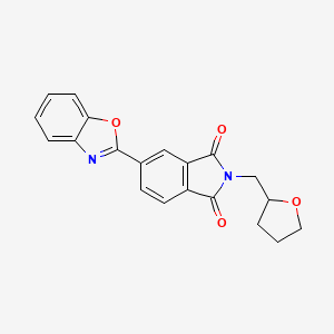 molecular formula C20H16N2O4 B5916986 5-(1,3-benzoxazol-2-yl)-2-(tetrahydro-2-furanylmethyl)-1H-isoindole-1,3(2H)-dione 