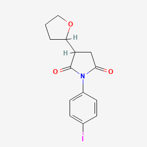 molecular formula C14H14INO3 B5917001 1-(4-iodophenyl)-3-(tetrahydro-2-furanyl)-2,5-pyrrolidinedione 