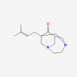 1-(3-methyl-2-buten-1-yl)-3,6-diazatricyclo[4.3.1.1~3,8~]undecan-9-one