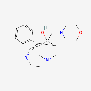 9-(4-morpholinylmethyl)-1-phenyl-3,6-diazatricyclo[4.3.1.1~3,8~]undecan-9-ol