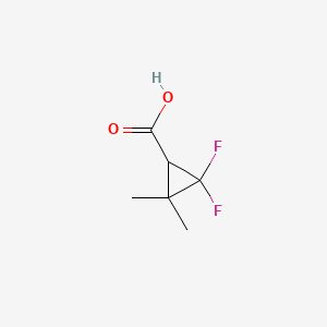 molecular formula C6H8F2O2 B591703 2,2-二氟-3,3-二甲基环丙烷-1-羧酸 CAS No. 131262-35-6