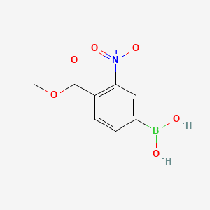 molecular formula C8H8BNO6 B591704 (4-(甲氧羰基)-3-硝基苯基)硼酸 CAS No. 85107-56-8