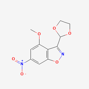 molecular formula C11H10N2O6 B5917041 3-(1,3-dioxolan-2-yl)-4-methoxy-6-nitro-1,2-benzisoxazole 