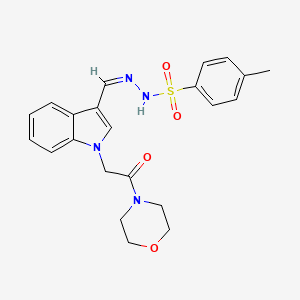 molecular formula C22H24N4O4S B5917048 4-methyl-N'-({1-[2-(4-morpholinyl)-2-oxoethyl]-1H-indol-3-yl}methylene)benzenesulfonohydrazide 