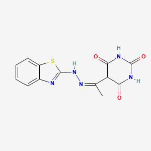 5-{1-[(Z)-2-(1,3-BENZOTHIAZOL-2-YL)HYDRAZONO]ETHYL}-2,4,6(1H,3H,5H)-PYRIMIDINETRIONE