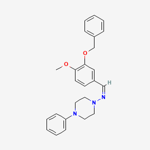 N-[3-(benzyloxy)-4-methoxybenzylidene]-4-phenyl-1-piperazinamine