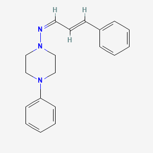 molecular formula C19H21N3 B5917083 4-phenyl-N-(3-phenyl-2-propen-1-ylidene)-1-piperazinamine 