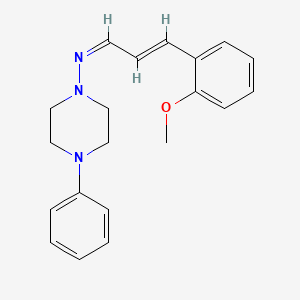 molecular formula C20H23N3O B5917087 N-[3-(2-methoxyphenyl)-2-propen-1-ylidene]-4-phenyl-1-piperazinamine 