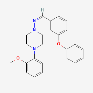 molecular formula C24H25N3O2 B5917090 4-(2-methoxyphenyl)-N-(3-phenoxybenzylidene)-1-piperazinamine 