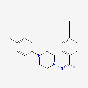 molecular formula C22H29N3 B5917092 N-(4-tert-butylbenzylidene)-4-(4-methylphenyl)-1-piperazinamine 