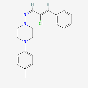 molecular formula C20H22ClN3 B5917099 N-(2-chloro-3-phenyl-2-propen-1-ylidene)-4-(4-methylphenyl)-1-piperazinamine 