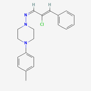 (1Z,2Z)-2-CHLORO-N-[4-(4-METHYLPHENYL)PIPERAZIN-1-YL]-3-PHENYLPROP-2-EN-1-IMINE