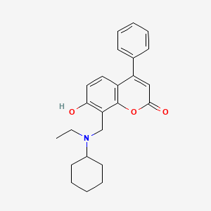 molecular formula C24H27NO3 B5917129 8-{[cyclohexyl(ethyl)amino]methyl}-7-hydroxy-4-phenyl-2H-chromen-2-one 