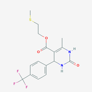 molecular formula C16H17F3N2O3S B5917135 2-(methylthio)ethyl 6-methyl-2-oxo-4-[4-(trifluoromethyl)phenyl]-1,2,3,4-tetrahydro-5-pyrimidinecarboxylate 