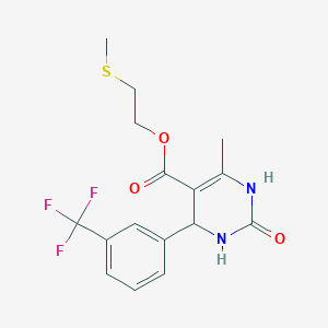 molecular formula C16H17F3N2O3S B5917142 2-(methylthio)ethyl 6-methyl-2-oxo-4-[3-(trifluoromethyl)phenyl]-1,2,3,4-tetrahydro-5-pyrimidinecarboxylate 