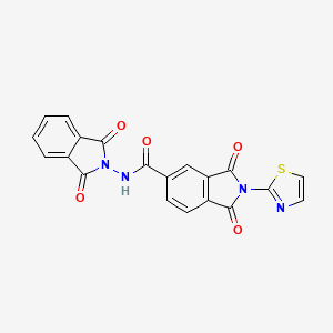 molecular formula C20H10N4O5S B5917148 N-(1,3-dioxo-1,3-dihydro-2H-isoindol-2-yl)-1,3-dioxo-2-(1,3-thiazol-2-yl)-5-isoindolinecarboxamide 