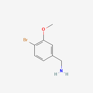 molecular formula C8H10BrNO B591716 (4-溴-3-甲氧基苯基)甲胺 CAS No. 1261448-82-1