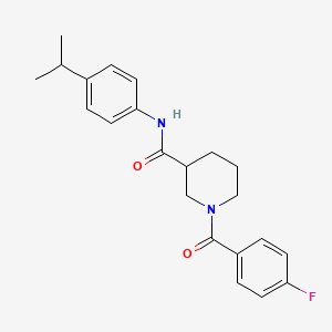molecular formula C22H25FN2O2 B5917164 1-(4-fluorobenzoyl)-N-(4-isopropylphenyl)-3-piperidinecarboxamide 