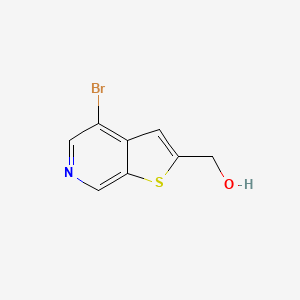 molecular formula C8H6BrNOS B591717 (4-溴噻吩[2,3-c]吡啶-2-基)甲醇 CAS No. 870243-94-0