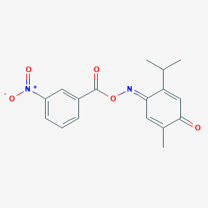 molecular formula C17H16N2O5 B5917202 2-isopropyl-5-methylbenzo-1,4-quinone 1-[O-(3-nitrobenzoyl)oxime] 