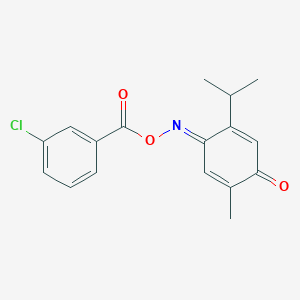 molecular formula C17H16ClNO3 B5917208 2-isopropyl-5-methylbenzo-1,4-quinone 1-[O-(3-chlorobenzoyl)oxime] 