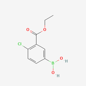 molecular formula C9H10BClO4 B591721 (4-氯-3-(乙氧羰基)苯基)硼酸 CAS No. 874219-46-2