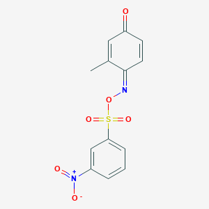 molecular formula C13H10N2O6S B5917225 3-methyl-4-({[(3-nitrophenyl)sulfonyl]oxy}imino)-2,5-cyclohexadien-1-one 