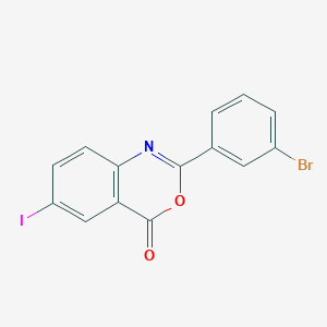 2-(3-bromophenyl)-6-iodo-4H-3,1-benzoxazin-4-one