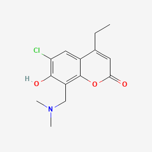 molecular formula C14H16ClNO3 B5917233 6-chloro-8-[(dimethylamino)methyl]-4-ethyl-7-hydroxy-2H-chromen-2-one 
