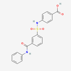 molecular formula C20H16N2O5S B5917273 4-({[3-(anilinocarbonyl)phenyl]sulfonyl}amino)benzoic acid 