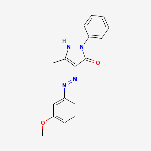 molecular formula C17H16N4O2 B5917278 3-methyl-1-phenyl-1H-pyrazole-4,5-dione 4-[(3-methoxyphenyl)hydrazone] 