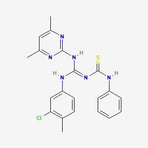 N-{[(3-chloro-4-methylphenyl)amino][(4,6-dimethyl-2-pyrimidinyl)amino]methylene}-N'-phenylthiourea