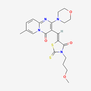 3-{[3-(3-methoxypropyl)-4-oxo-2-thioxo-1,3-thiazolidin-5-ylidene]methyl}-7-methyl-2-(4-morpholinyl)-4H-pyrido[1,2-a]pyrimidin-4-one