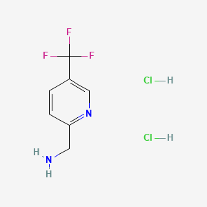 molecular formula C7H9Cl2F3N2 B591733 (5-(Trifluoromethyl)pyridin-2-yl)methanamine dihydrochloride CAS No. 1350637-24-9