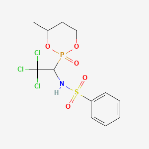 molecular formula C12H15Cl3NO5PS B5917337 N-[2,2,2-trichloro-1-(4-methyl-2-oxido-1,3,2-dioxaphosphinan-2-yl)ethyl]benzenesulfonamide 