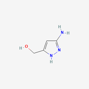 molecular formula C4H7N3O B591735 (3-Amino-1H-pyrazol-5-yl)methanol CAS No. 1000895-26-0