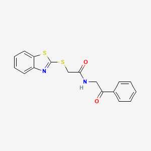 molecular formula C17H14N2O2S2 B5917358 2-(1,3-benzothiazol-2-ylthio)-N-(2-oxo-2-phenylethyl)acetamide CAS No. 6060-85-1