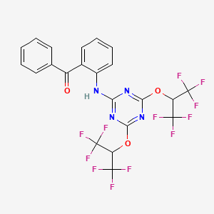 molecular formula C22H12F12N4O3 B5917372 [2-({4,6-bis[2,2,2-trifluoro-1-(trifluoromethyl)ethoxy]-1,3,5-triazin-2-yl}amino)phenyl](phenyl)methanone 