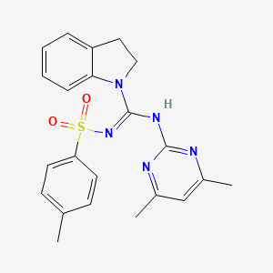 N-(4,6-dimethyl-2-pyrimidinyl)-N'-[(4-methylphenyl)sulfonyl]-1-indolinecarboximidamide