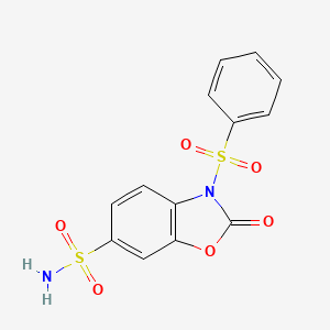 2-oxo-3-(phenylsulfonyl)-2,3-dihydro-1,3-benzoxazole-6-sulfonamide