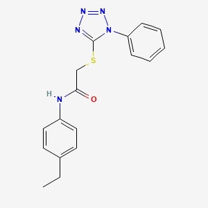 molecular formula C17H17N5OS B5917422 N-(4-ethylphenyl)-2-[(1-phenyl-1H-tetrazol-5-yl)thio]acetamide 