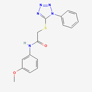 molecular formula C16H15N5O2S B5917428 N-(3-methoxyphenyl)-2-[(1-phenyl-1H-tetrazol-5-yl)thio]acetamide 