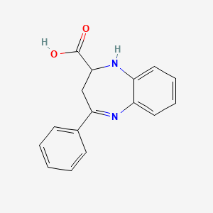 molecular formula C16H14N2O2 B5917430 4-phenyl-2,3-dihydro-1H-1,5-benzodiazepine-2-carboxylic acid 