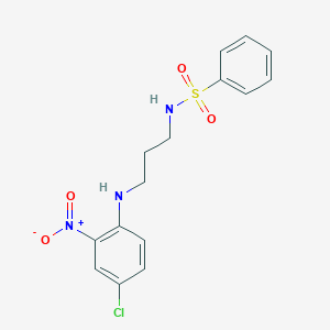 N-{3-[(4-chloro-2-nitrophenyl)amino]propyl}benzenesulfonamide
