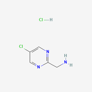 molecular formula C5H7Cl2N3 B591748 (5-氯嘧啶-2-基)甲胺盐酸盐 CAS No. 1609409-10-0