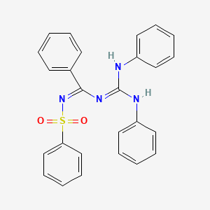 molecular formula C26H22N4O2S B5917488 N-(dianilinomethylene)-N'-(phenylsulfonyl)benzenecarboximidamide 