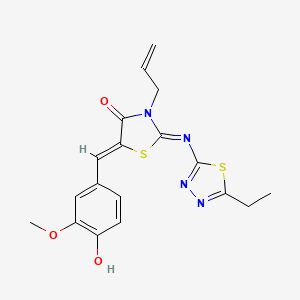 3-allyl-2-[(5-ethyl-1,3,4-thiadiazol-2-yl)imino]-5-(4-hydroxy-3-methoxybenzylidene)-1,3-thiazolidin-4-one