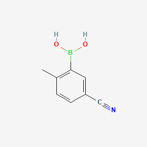 molecular formula C8H8BNO2 B591750 (5-氰基-2-甲基苯基)硼酸 CAS No. 867333-43-5