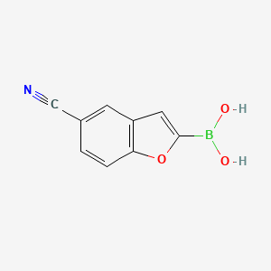 molecular formula C9H6BNO3 B591751 (5-Cyanobenzofuran-2-yl)boronic acid CAS No. 331833-83-1