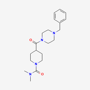 molecular formula C20H30N4O2 B5917534 4-[(4-benzyl-1-piperazinyl)carbonyl]-N,N-dimethyl-1-piperidinecarboxamide 